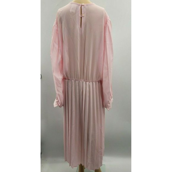 Vintage 60’s JC Penny Fashions Sheer Pink Pleated - Picture 6 of 8